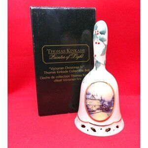 Christmas Collectible Thomas Kinkade Victorian Porcelain Bell 6" NIB